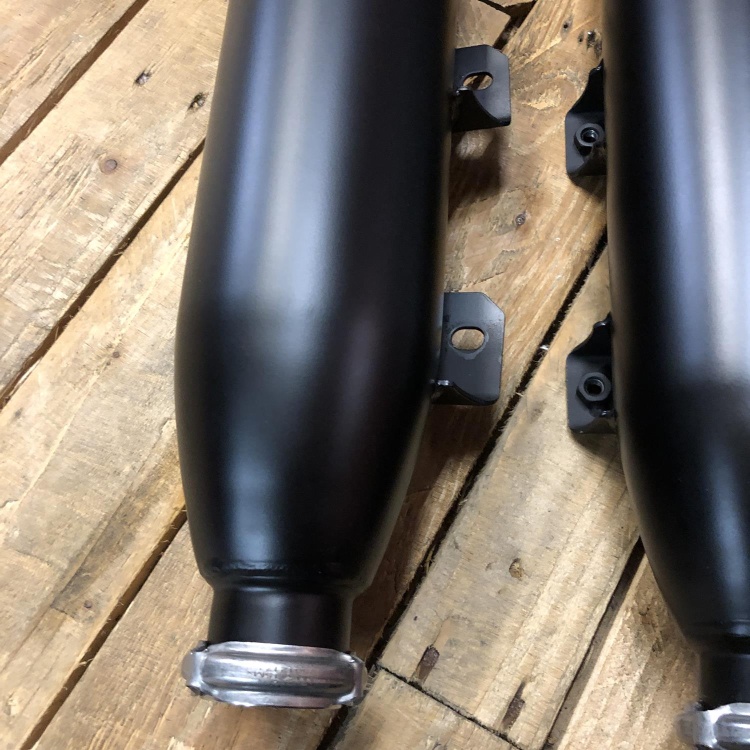 Indian Scout Bobber / Rogue matte black exhaust silencers (pair)